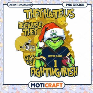 Grinch Fighting Irish Christmas PNG Instant Download Art