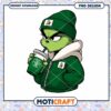 Grinch Drinking Coffee PNG Funny Holiday Design Download