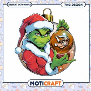 Grinch Christmas PNG Graphic for Holiday Decor Download