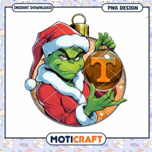 Grinch Christmas Ornament PNG Instant Download Design