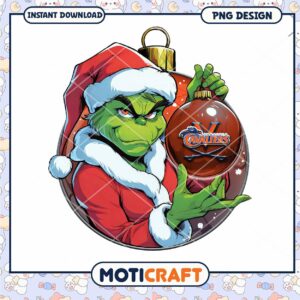 Grinch Christmas Ornament PNG Design for Cavaliers Fans