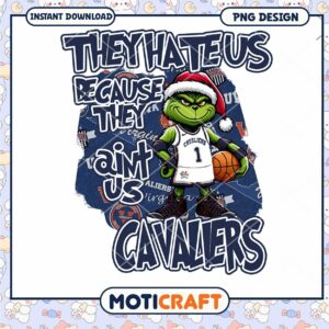 Grinch Christmas Cavaliers Basketball PNG Design Download