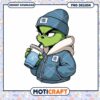 Grinch Character Drinking Coffee Cute PNG Design Download