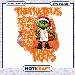 Grinch Basketball Tigers PNG Instant Download Design