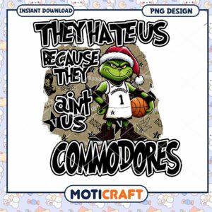 Grinch Basketball PNG Design for Commodores Fans