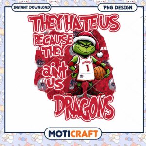 Grinch Basketball PNG Design for Dragon Fans Download