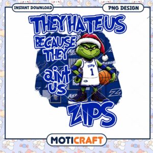 Grinch Basketball PNG Design for Akron Zips Fans