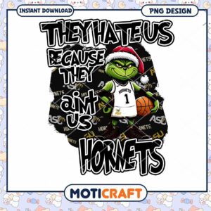 Grinch Basketball Hornets PNG Instant Download Design