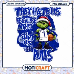 Grinch Basketball Design They Hate Us Bulls PNG Download