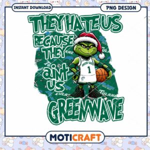 Grinch Basketball Design for Tulane Green Wave Fans