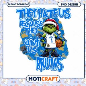 Grinch Basketball Design for UCLA Bruins Fans PNG Download