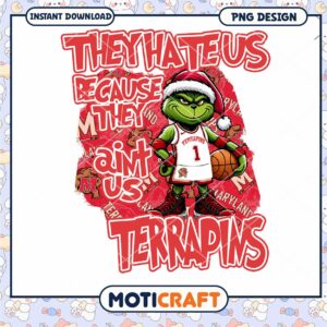 Grinch Basketball Design for Terrapins Fans PNG Download