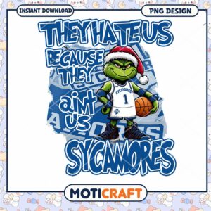 Grinch Basketball Design for Sycamores Fans PNG Download