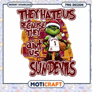 Grinch Basketball Design for Sun Devils Fans PNG Download