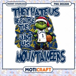 Grinch Basketball Design for Mountaineers Fans PNG File