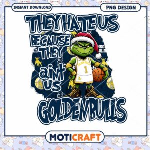 Grinch Basketball Design for Golden Bulls Fans PNG
