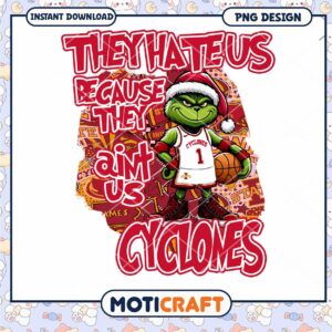 Grinch Basketball Design for Cyclones Fans PNG Download