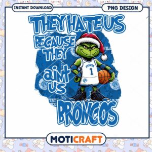 Grinch Basketball Design for Broncos Fans PNG Download