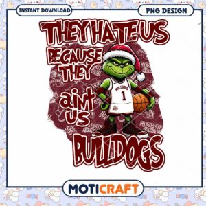Grinch Basketball Design for Bulldogs Fans in PNG Format
