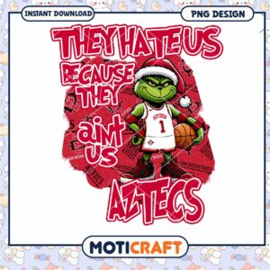 Grinch Basketball Design for Aztecs Fans PNG Download