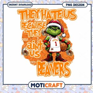 Grinch Basketball Design for Beavers Fans PNG Download