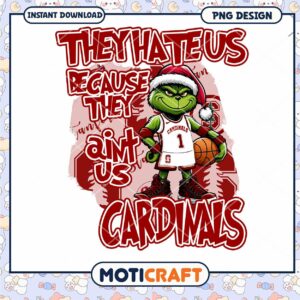 Grinch Basketball Cardinals Design PNG Instant Download