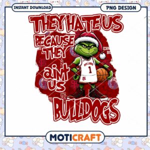 Grinch Basketball Bulldogs PNG Design Instant Download