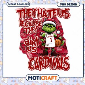 Grinch Basketball Cardinals Art PNG Download Design