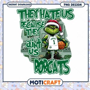 Grinch Basketball Bobcats PNG Design Instant Download