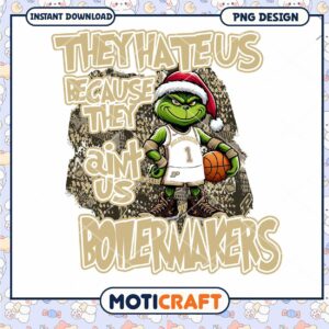 Grinch Basketball Boilermakers PNG Design Instant Download