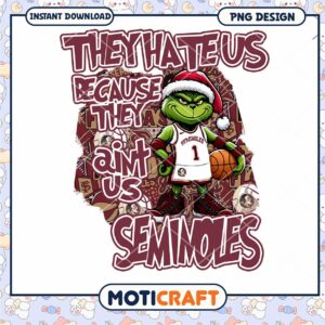 Grinch Basketball Art for Seminoles Fans PNG Download