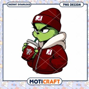 Grinch Alabama PNG Sublimation Design