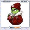 Grinch Animated PNG Design with Coffee and Jacket Style