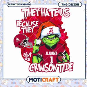 Grinch Alabama Crimson Tide Holiday PNG Design Download