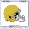 Golden Football Helmet PNG Design for Instant Download