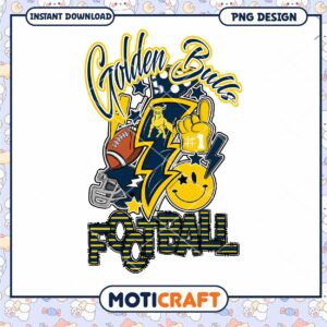 Golden Bulls Football PNG Design for Instant Download