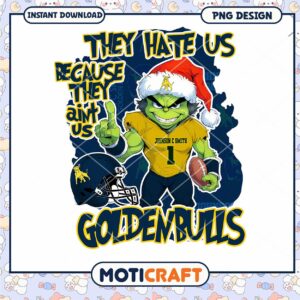 Golden Bulls Football Art They Hate Us PNG Download
