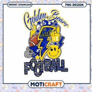 Golden Bears Football PNG Graphic for Instant Download