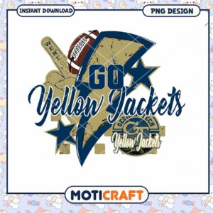 Go Yellow Jackets Football PNG Design for Fans