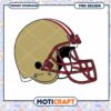 Gold Football Helmet PNG Design for Instant Download