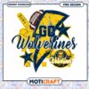 Go Wolverines Football Team Spirit PNG Design Download
