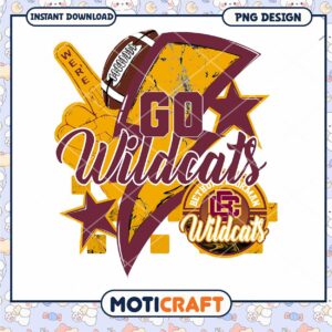 Go Wildcats Football Team Spirit PNG Design Download