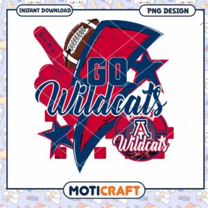 Go Wildcats Football PNG Instant Download Design for Fans