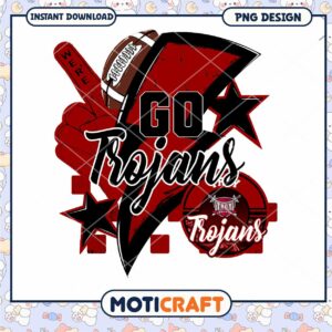 Go Trojans Football PNG Graphic Design Download Now