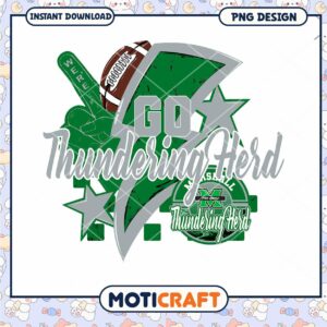 Go Thundering Herd Football Team PNG Instant Download Art