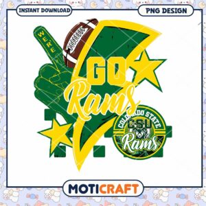 Go Rams Colorado State Football PNG Design Instant Download