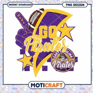Go Pirates East Carolina University Football PNG Design