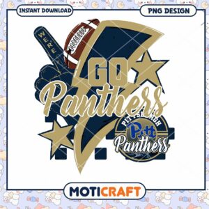 Go Panthers Pittsburgh Football PNG Digital Download Art