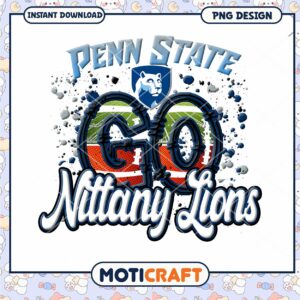 Go Penn State Nittany Lions PNG Instant Download Design