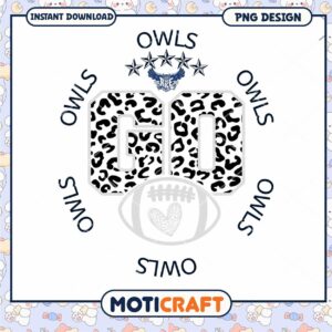 Go Owls Football PNG Design for Instant Download Print